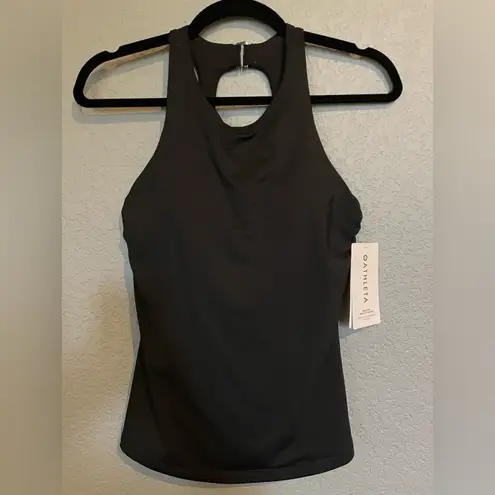 Athleta NWT  Maldives High Neck Tankini Swim Top size 34B/C Black