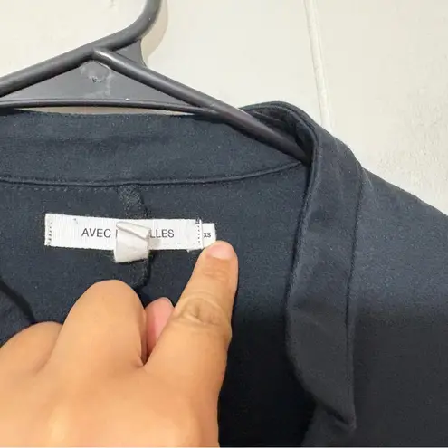 Avec Les Filles Lace Up Muette Mini Dress Black Womens Size XS