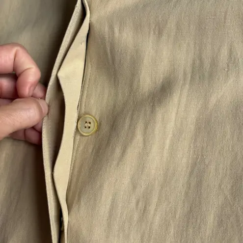 Kate Hill NWT Tan/Beige Silk Linen Luxury Blend 2-Piece Set Jacket & Pants Sz 10