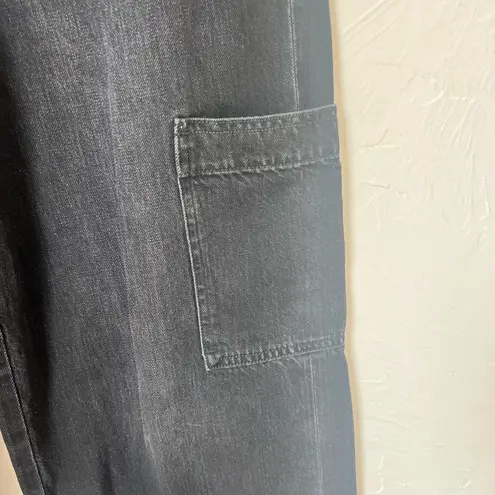 American Eagle  Super High Rise baggy wide leg black jeans size 2