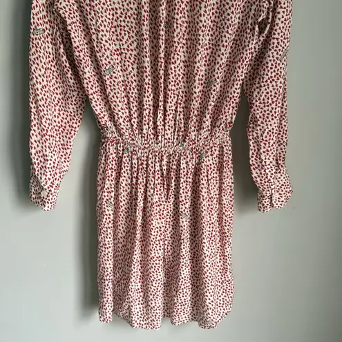 Zadig & Voltaire Rinka Heart-print Dress In Red Silk Small