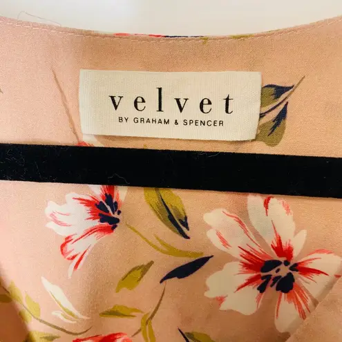 Velvet Tees Velvet Pink Floral A Line Midi Dress Sz ? Small