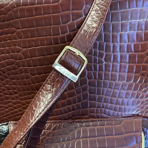 80s Vintage Color block cross body rectangle maroon, green and brown