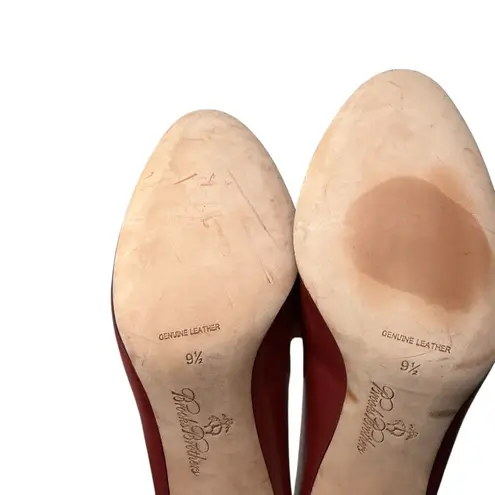 Brooks Brothers Red Leather Heels Career Office Capsole Business Womens 9.5