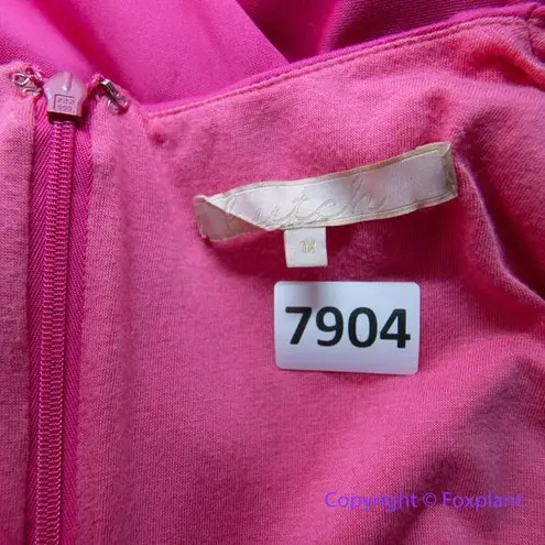 Hutch Barbiecore hot pink sleeveless fit and flare scuba dress, size 1X