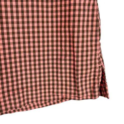 Lady Hagen  Gingham Check Golf Skort 6 Salmon Brown Pockets Skirt Shorts