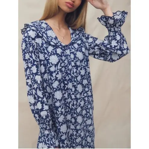 Ophelia & Indigo Navy Floral Tilly Maxi Dress NWT Sz. M Blue Size M