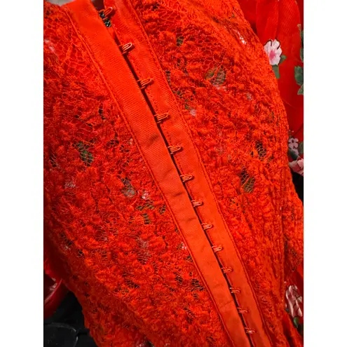 NWT We are HAH Maiden Memphis Prairie Boho Bustier Corset Dress Size Medium Red