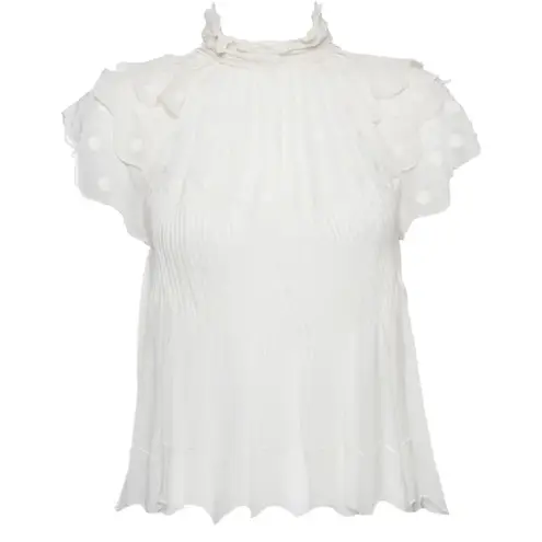 Ulla Johnson silk darla top in Blanc