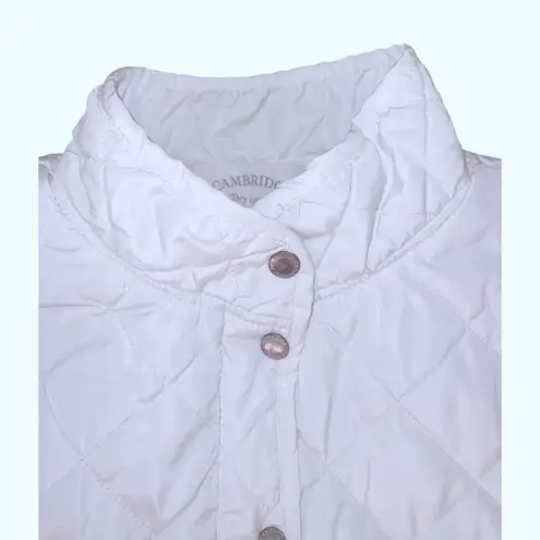 Cambridge Dry Goods Quilted White Anchor Vest XL Nautical Coastal Preppy EUC
