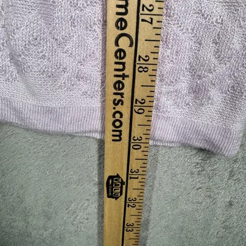 Soft Surroundings Knit Sweater Womens M Lilac Scoop Neck Long Sleeve Textured