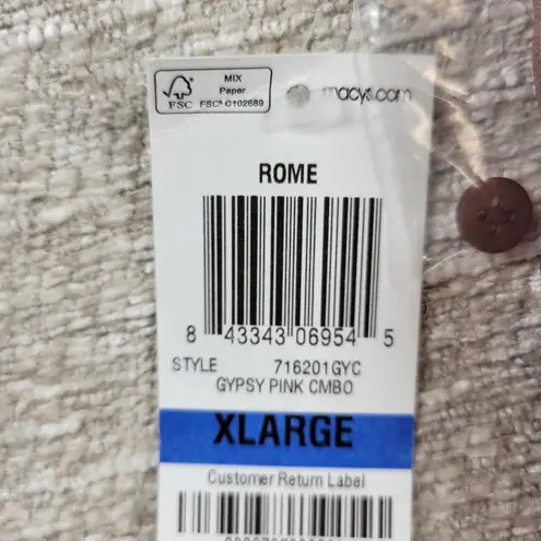 Bar III Floral Jumpsuit Womens XL Gypsy Pink Tan Watercolor Floral Racerback New