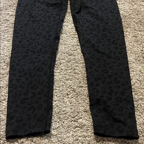 Ryderwear Black Leopard Instinct Scrunch Bum Leggings Small