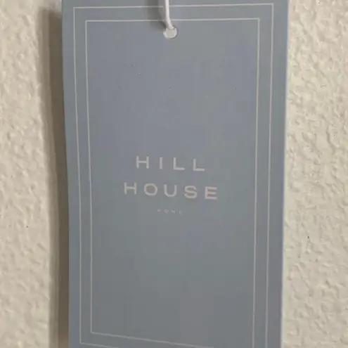 NWT Hill House Home Puff Sleeve Floral Bow Crop Top in White/Pink White