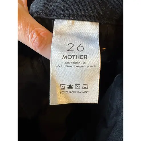 Mother Jeans Women 26 Black Not Guilty Wash The Looker Skinny Streetwear Goth