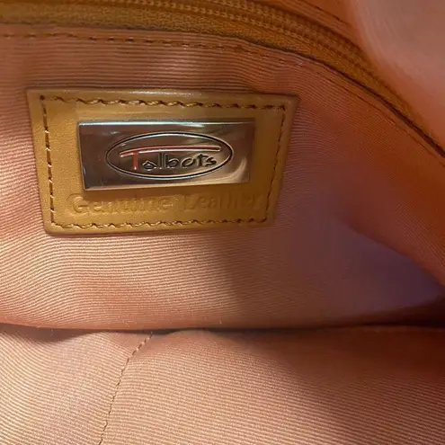 Talbots  Women’s Orange Top Handle Leather Bag 8X5.5X13‎