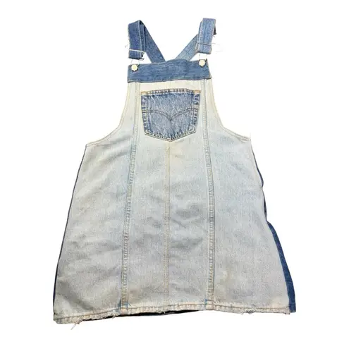 VINTAGE Patchwork Denim Overall Dress Blue Size undefined