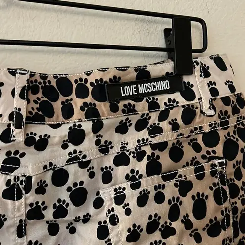 Love moschino Leopard Paw Print Skirt Size 8
