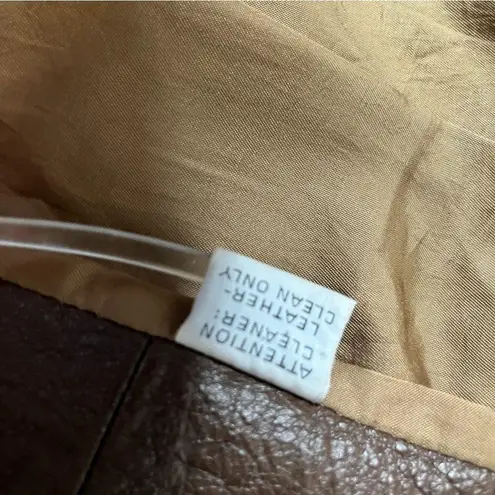 LEATHERS By NEW ENGLAND Sports Wear Brown Leather Jacket Half Belt VINTAGE