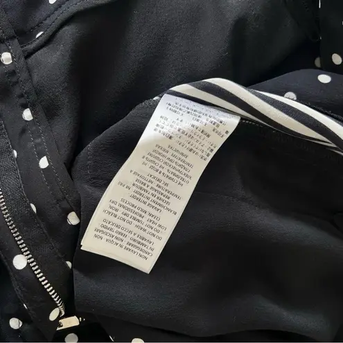 Stella McCartney Monochrome Polka Dotted Silk Wide Leg Pants Size 42 US 8