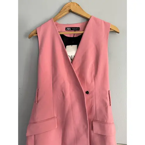 ZARA NWD  Pink Blazer Vest Dress Women’s Size Small