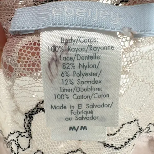 Eberjay Eberjey Blush Pink Lace Trim Romper Pajamas Sleepwear Delicate Lightweight