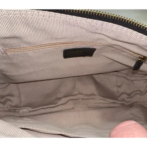 MARGOT New York Leather Handbag Gold Zip Top Women's Black Hobo Shoulder Bag