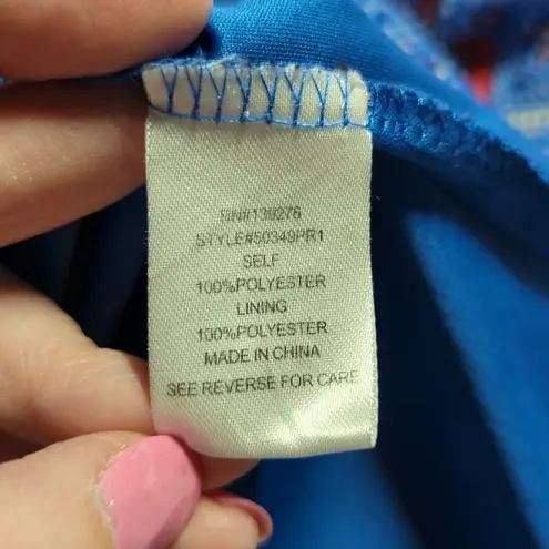 Daniel Rainn Daniel Rainn Blue Dress Woman's Size Small Lightweight Lined Pattern