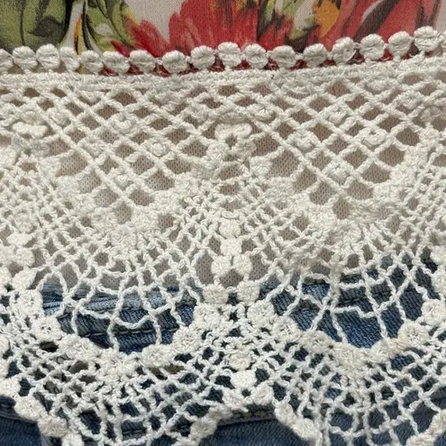 Poetry Floral Crochet Lace Trim Cami Top