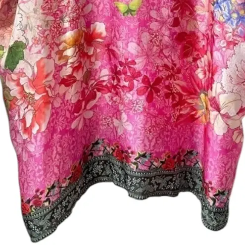 Johnny Was Bouquet Frame Parade Silk Blouse NWT