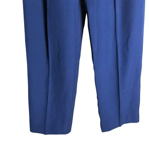 L'Academie L’Academie Obie Navy Blue Straight Leg High Waisted Trouser Pants Size Small