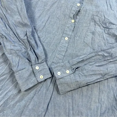 Tuckernuck NWOT Women’s Cotton Linen Chambray Callahan Shirt Dress in Blue XXL