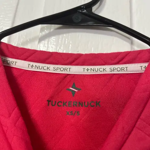 TuckerNuck sport Azalea Ally Quilted hot pink swing sweatshirt size XS/S