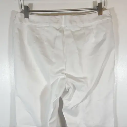 Natori  White COTTON CHINO ANKLE PANTS pull on size 12