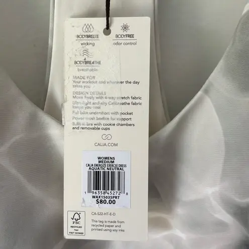 Calia Energize Exercise Dress Aquatic Neutral Active Dress Athletic Athleisure Gray Size M