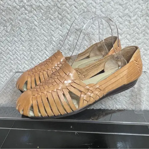 Softspots Trinidad Tan Leather Huaraches Women size 8 | boho chic Cottagecore