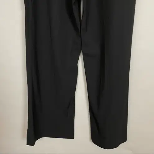 Lafayette 148  New York Slacks Black Pants Wide Leg Size 10 Women Wool Blend Work