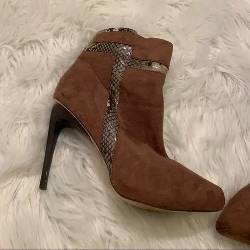 Izabella Ru Mare Pointed Toe Heeled Boots Brown Size 9.5