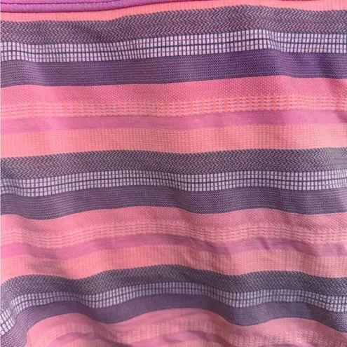 Athleta  Size M Pink/Purple Striped Swim Shorts