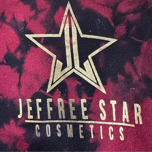Jeffree Star Cosmetic Red Black Tie Dye Pullover Hoodie size small