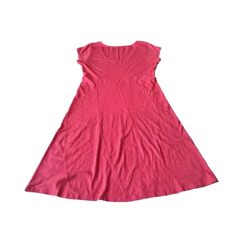 Toad & Co Nena Scoop Neck Dress Size Medium Pink Fit Flare Organic Cotton