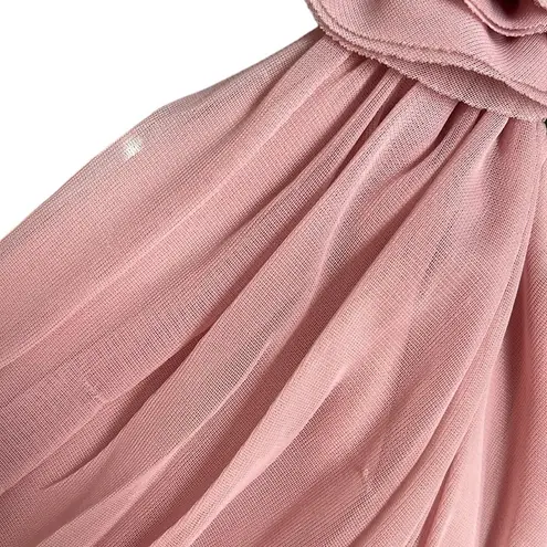 Camille La Vie flowered one shoulder gown