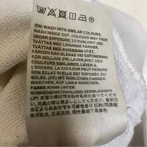 Acne Studios Stockholm Hoodie Kangaroo Pocket White Yellow Contrast Stitching M