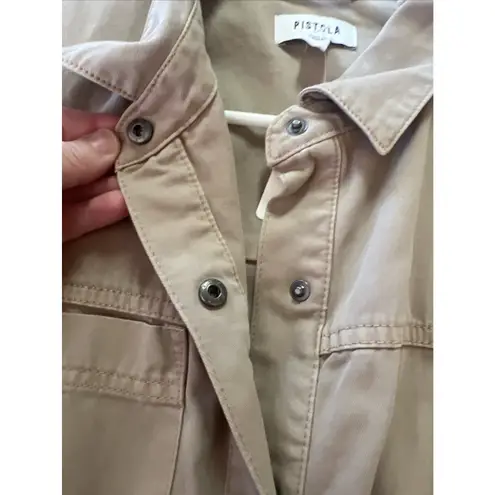 Pistola  Rosie Jumpsuit Sesame Khaki Sz Med NWT Shoulder Pads Romper‎ Long Pants thumbnail 4