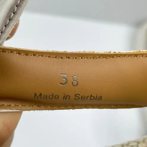 Voile Blanche Lisa Platform sandals size 38 US 8 cream beige Hook