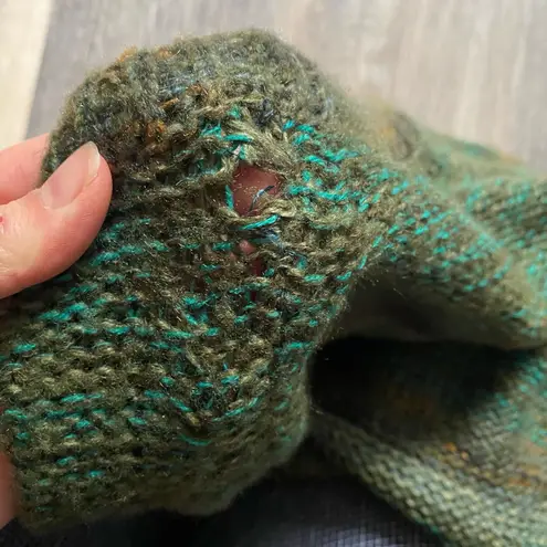 Mossimo Supply Co. Multicolor Asymmetrical Knit Crewneck Sweater Size Large Green