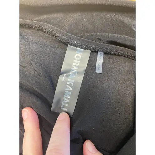 Norma Kamali Bodycon Dress Womens S/36 Black Ruched Strapless Cocktail Maxi B63