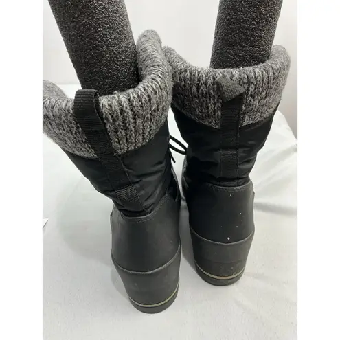 Womans Cougar Layne Snow Boots 8 M Black Lace Up Lined Waterproof