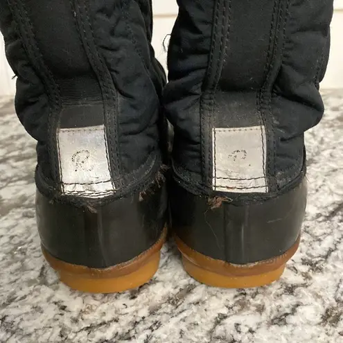 Roffe Vintage Black Low Removable Fur Lined Winter Rain Duck Boots Size 7