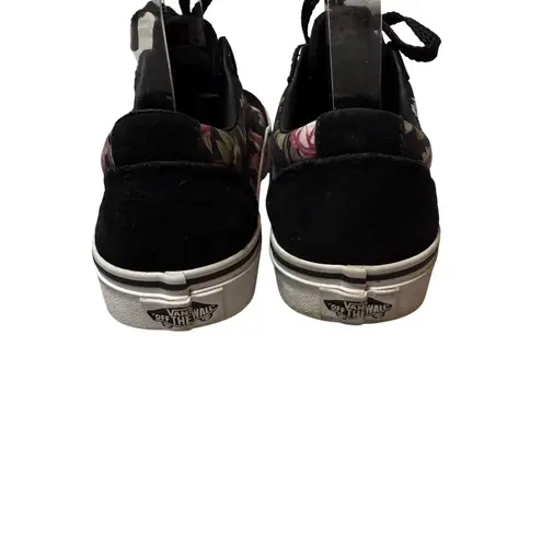 Vans  Old Skool Floral Print Black Suede Low Top Women's Shoes Size 6 Grunge